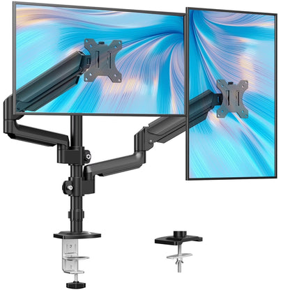 Dual Monitor Mount for 13-32 Inch Screens, Adjustable Dual Monitor Arm with 180° Swivel
